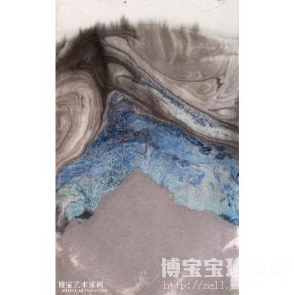 裂岩 山水画 李诗伯作品 类别: 国画山水作品