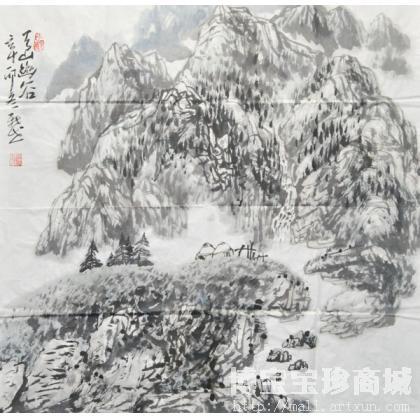 李新世天山幽谷 类别: 国画山水作品